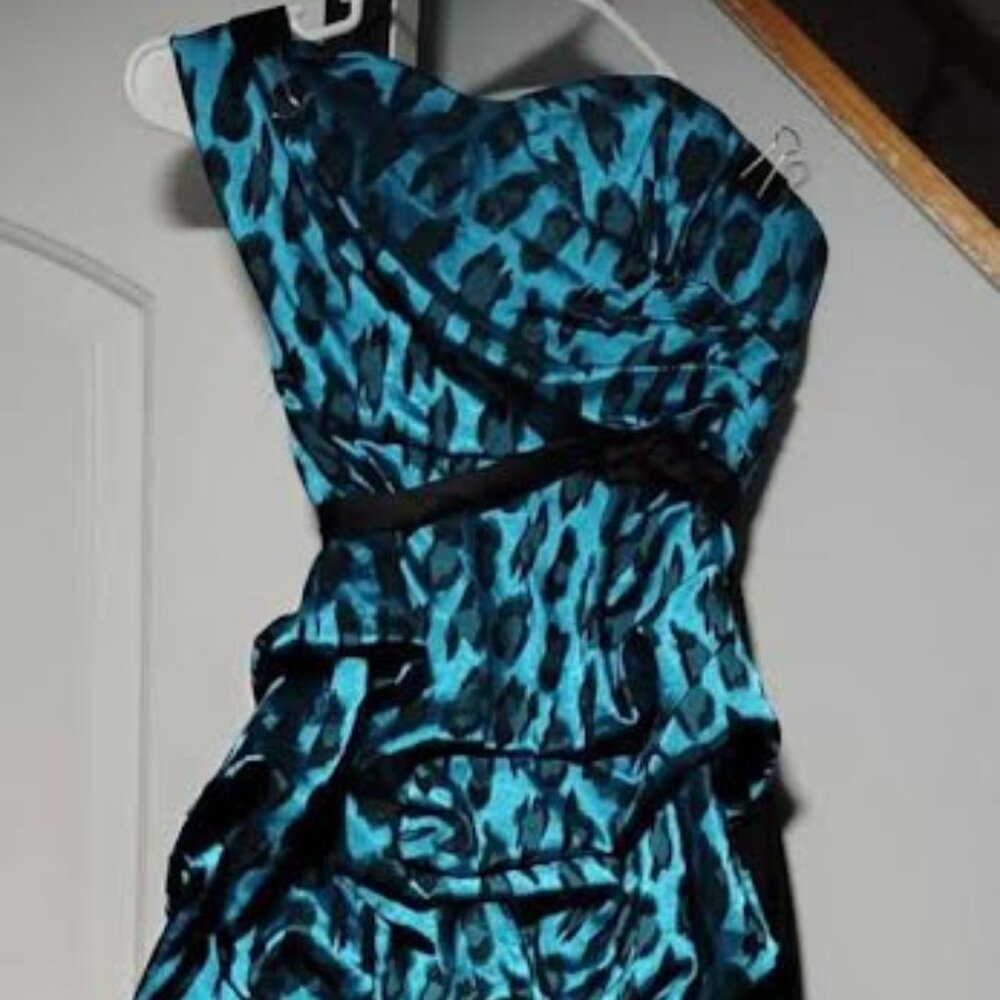 Stunning City Triangle Cocktail Dress with attached overskirt